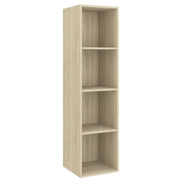 vidaXL Mobile TV Parete Rovere Sonoma 37x37x142,5cm Legno Multistrato