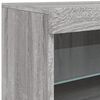 vidaXL Credenza con Luci LED Grigio Sonoma 162x37x67 cm