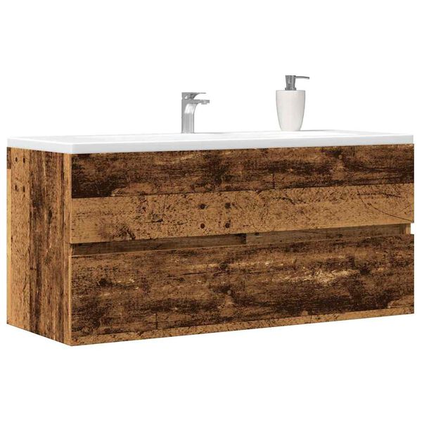 vidaXL Mobile Lavabo Legno Antico 100x38,5x45 cm in Legno Multistrato