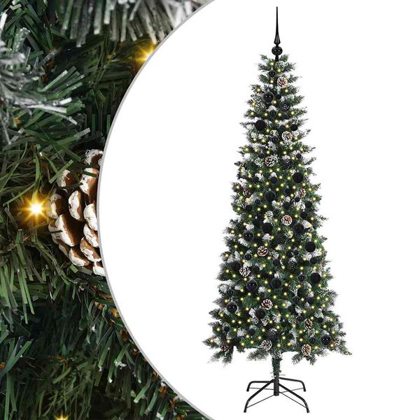 vidaXL Albero di Natale artificiale con 300 LED Verde 210 cm