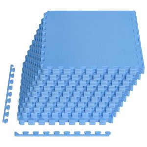 vidaXL Tappetino per piscina 40 pz Blu 14,4 m&sup2; Schiuma EVA