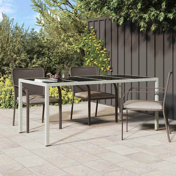 vidaXL Tavolo da Pranzo da Giardino Bianco 190 x 90 x 75 cm