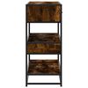 vidaXL Tavolino Consolle Rovere Fumo 90x35x80 cm in Legno Multistrato
