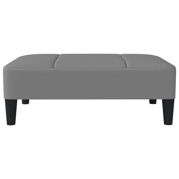 vidaXL Poggiapiedi Grigio 78x56x32 cm in Similpelle