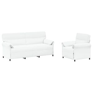 vidaXL Set di divani 2 pz Bianco Tessuto