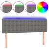 vidaXL Testiera a LED Grigio Scuro 144x5x78/88 cm in Tessuto