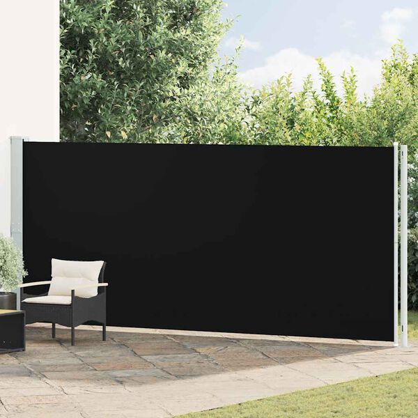 vidaXL Tenda da Sole Laterale Retrattile per Patio 180x600 cm Nera
