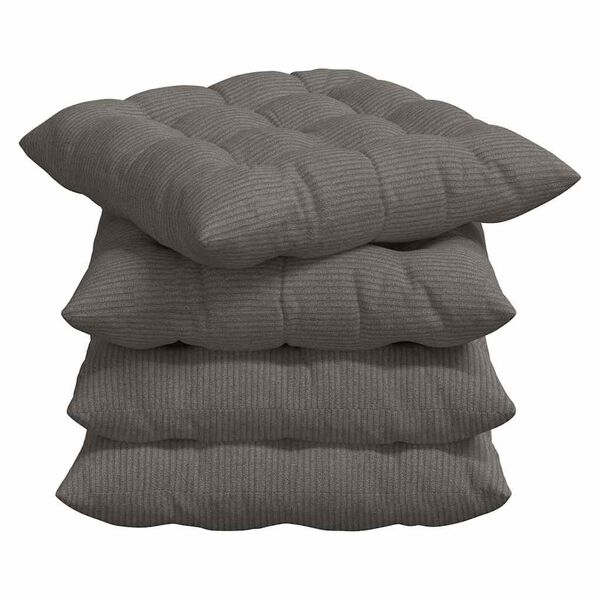 vidaXL Cuscini per Seduta 4 pcs Grigio chiaro 40 x 40 x 6 cm