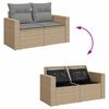 vidaXL Set Divani da Giardino 11 pz con Cuscini Beige in Polyrattan