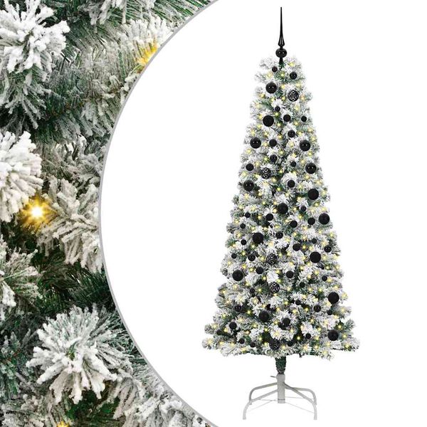 vidaXL Albero di Natale Artificiale con Rami Pieghevoli 210 cm