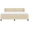 vidaXL Letto box spring con materasso Crema 180 x 200 cm Tessuto