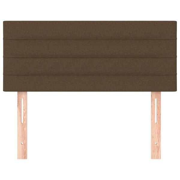 vidaXL Testiera Marrone Scuro 90x5x78/88 cm in Tessuto