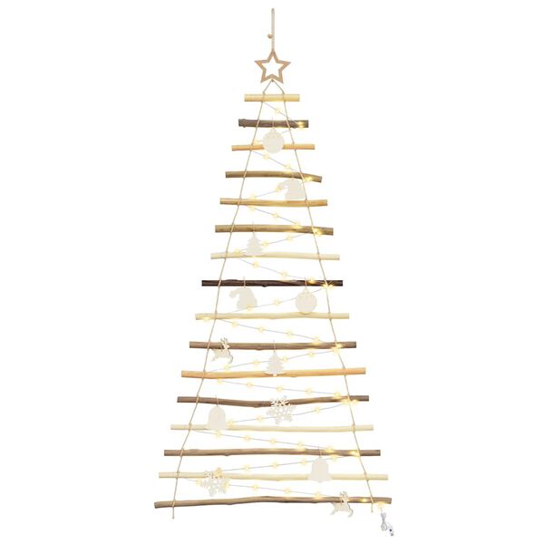 vidaXL Albero di Natale Naturale 150 cm legno massiccio di frassino