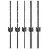 vidaXL Palo per recinzione interrato 5 pz Grigio 80 cm