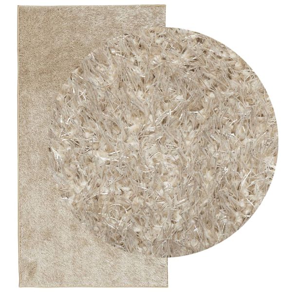 vidaXL Tappeto a Pelo Lucido Lungo ISTAN Effetto Beige 100x200 cm