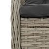 vidaXL Set Pranzo da Giardino 5pz con Cuscini Grigio Chiaro Polyrattan