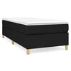 vidaXL Giroletto a Molle con Materasso Nero 90x190 cm in Tessuto