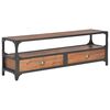 vidaXL Mobile TV con 2 Cassetti 120x30x40cm in Legno Massello di Pino