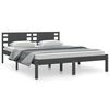 vidaXL Giroletto Grigio in Legno Massello 150x200 cm King Size