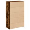 vidaXL Credenza Rovere Fumo 80x42,5x124 cm in Legno Multistrato