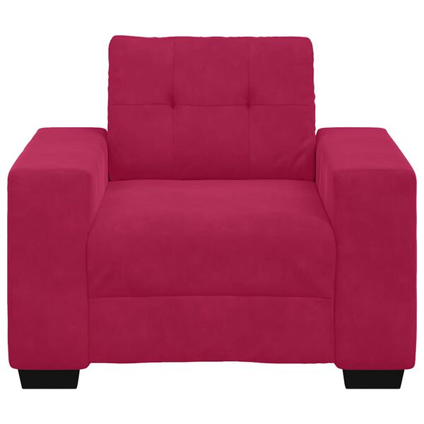 vidaXL Divano Sedia Rosso Vino 60 cm Velluto