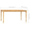 vidaXL Set da Pranzo da Giardino 5 pz in Legno Massello di Teak