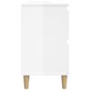 vidaXL Mobile Lavabo Bianco Lucido 80x33x60 cm in Legno Multistrato