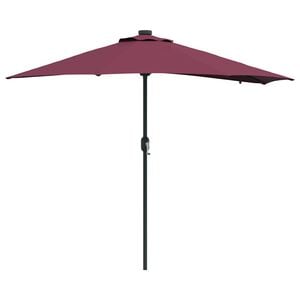 vidaXL Ombrello da giardino Rosso Bordeaux 294 x 150 x 223 cm