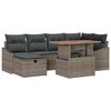 vidaXL Set Divano da Giardino 7 pz Grigio polyrattan