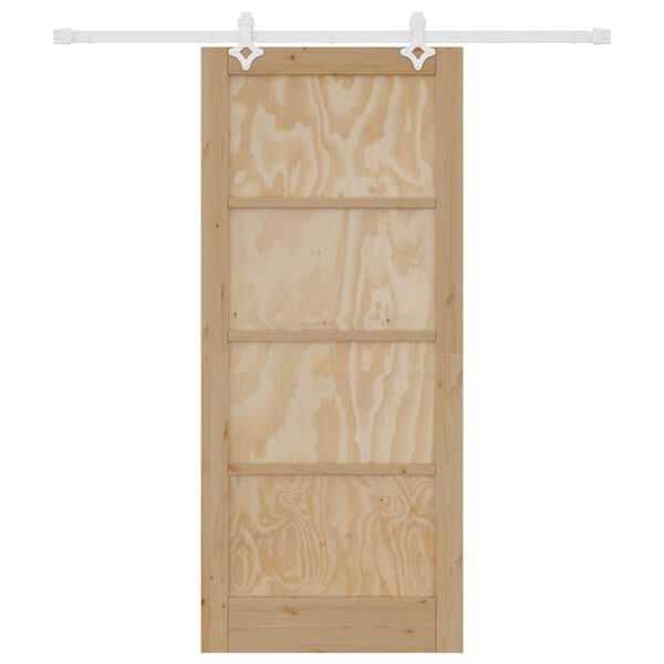 vidaXL Porta scorrevole Naturale e bianco 86 x 198,5 cm