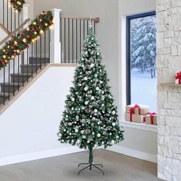vidaXL Albero di Natale artificiale con 300 LED Verde 240 cm