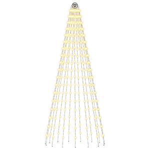 vidaXL Luci per albero di Natale con picchetti 270 LED Bianco caldo e