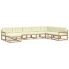 vidaXL Set di divani da esterno 8 pz Bianco e Crema