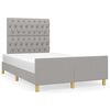 vidaXL Giroletto senza Materasso Grigio Chiaro 120x200 cm Tessuto