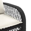vidaXL Set Divani da Giardino 4 pz con Cuscini Nero in Polyrattan