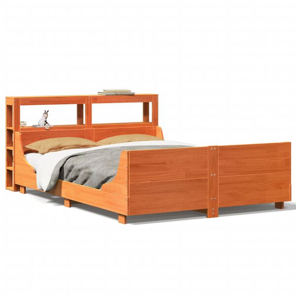 vidaXL Letto senza Materasso Marrone Cera 160x200 cm in Legno di Pino