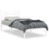 vidaXL Giroletto con Testiera Metallo Bianco 90x200 cm