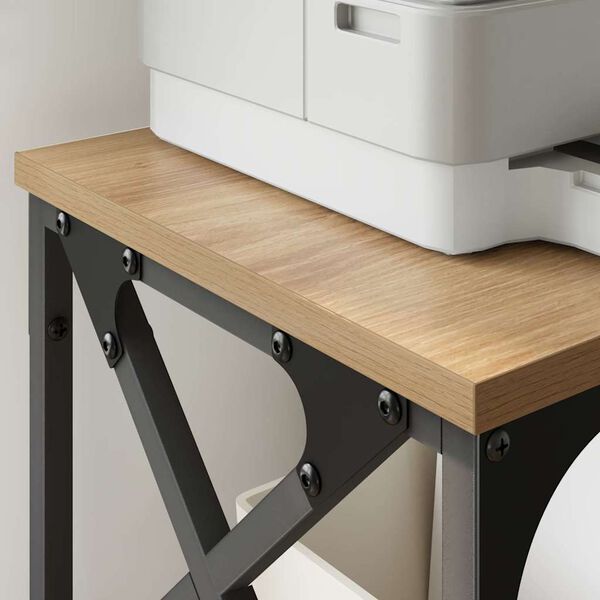 vidaXL Supporto per Stampante Rovere artigianale 40 x 30 x 31 cm