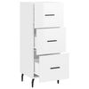 vidaXL Credenza Bianco Lucido 34,5x34x90 cm in Legno Multistrato