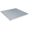 vidaXL Grata Argento 60 x 60 x 2 cm Acciaio Zincato a Caldo