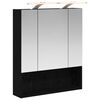vidaXL Mobiletto per specchio da bagno Rovere Nero 60 x 14.5 x 70 cm