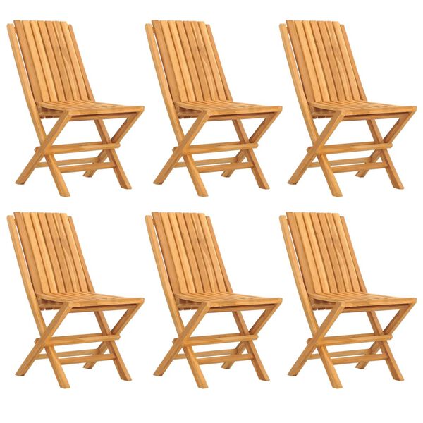 vidaXL Set da Pranzo da Giardino 7 pz in Legno Massello di Teak