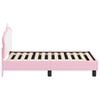 vidaXL Struttura letto per bambini con testata Rosa 70 x 140 cm PU