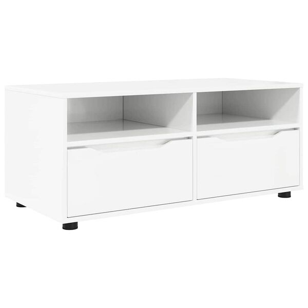 vidaXL Mobile TV Bianco Lucido 100 x 48 x 43 cm Legno multistrato