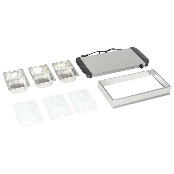 vidaXL Scaldavivande in Acciaio Inossidabile 200 W 3x1,5 L