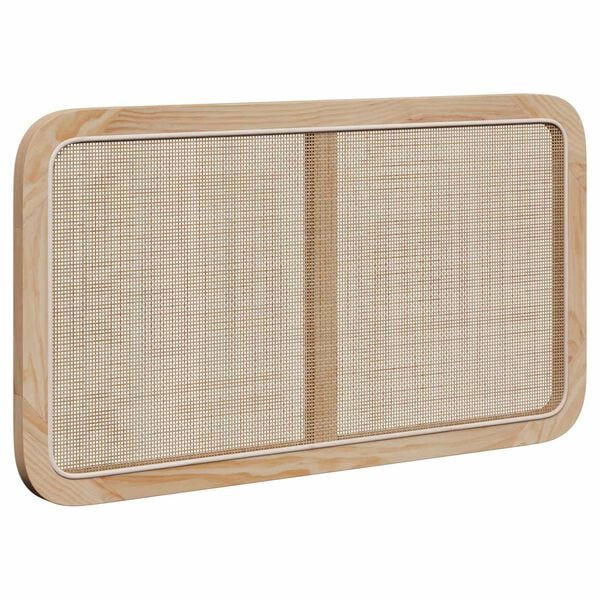 vidaXL Testiera con testiera Naturale 100 x 55 x 3 cm Rattan