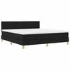 vidaXL Letto a Sorgente LED con strisce LED Nero 180 x 200 cm Tessuto