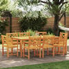 vidaXL Set da Pranzo per Giardino 9 pcs Marrone