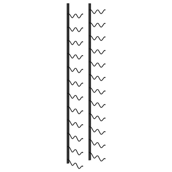 vidaXL Portavini da Parete per 24 Bottiglie Nero in Ferro