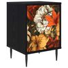 vidaXL Armadio da Notte GENNEP Rovere Nero 36 x 33 x 51 cm
